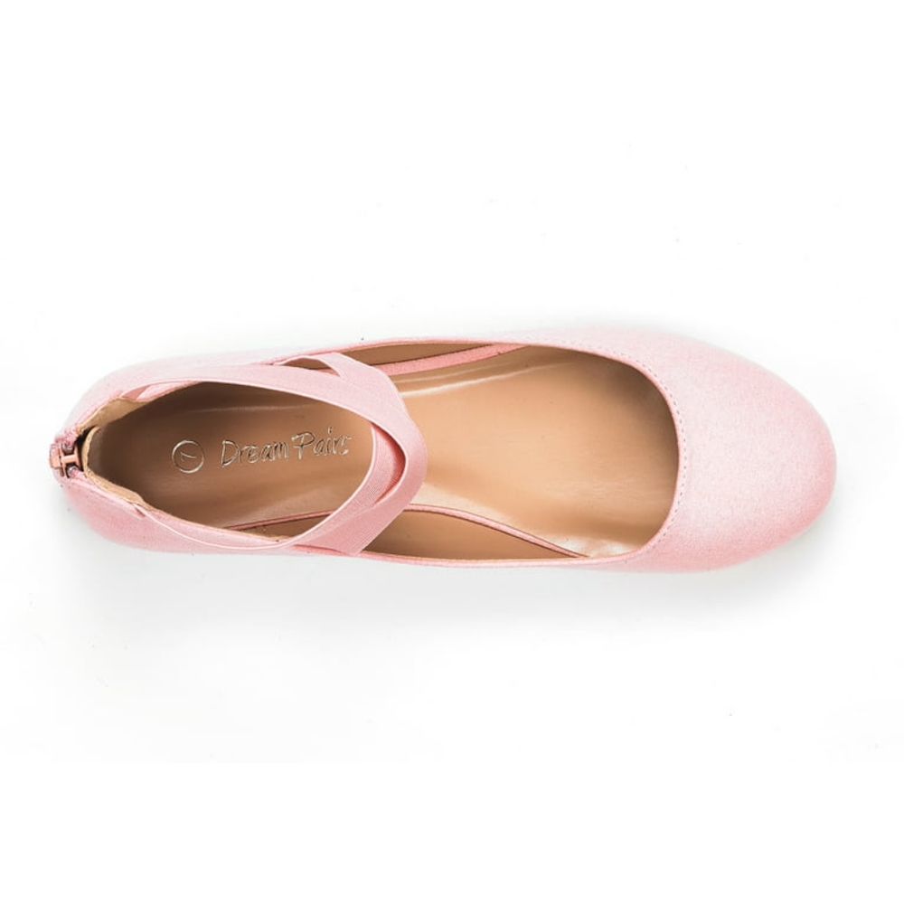 Baby Pink suede ballet flats size 12w - Picture 3 of 3